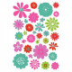 POCHETTE DE 600 GOMMETTES ADHÉSIVES REPOSITIONNABLES FLEURS ASSORTIES