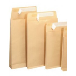 POCHETTES **PQT50**KRAFT ARMÉ BRUN 3 SOUFFLETS DE 70MM -  280X375 130G/M² BP FAB FRANCE
