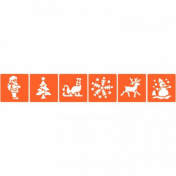 POCHOIRS PLASTIQUE NOEL LOT DE 6