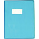 PROTÈGE-CAHIER CRISTAL 17 X 22CM 22/100 COLORIS BLEU