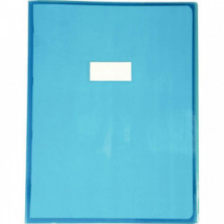 PROTÈGE-CAHIER CRISTAL 24 X 32 CM 22/100 COLORIS BLEU