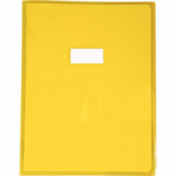 PROTÈGE-CAHIER CRISTAL 24 X 32 CM 22/100 COLORIS JAUNE