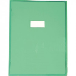 PROTÈGE-CAHIER CRISTAL 24 X 32 CM 22/100 COLORIS VERT