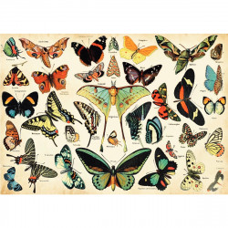PUZZLE EN BOIS D'ENVIRON 100 PIÈCES, LES PAPILLONS