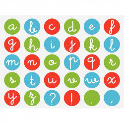 ROULEAU DE 900 GOMMETTES ALPHABET EN MINUSCULE