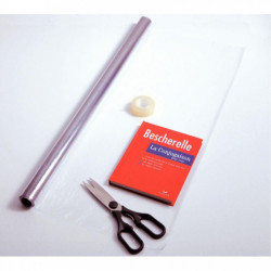 ROULEAU EN PLASTIQUE INCOLORE QUALITÉ SUPÉRIEURE PVC  COUVRE LIVRE 50X0,70M ÉPAISSEUR 9/100È