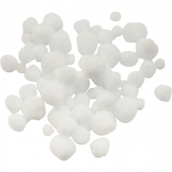 SACHET DE 150 POMPONS BLANC TAILLE ASSORTIE