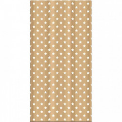 SACHET DE 50 POCHETTES KRAFT 15X31+6CM ÉTOILES