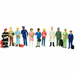 SET DE 11 PERSONNAGES, LES MÉTIERS DIMENSION : 12,5 CM