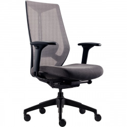 SIEGE FAUTEUIL ERGONOMIQUE KORSO SYNCHRONE 4 POSITIONS DE BLOCAGE DOS RESILLE H56 CM GRIS AVEC SUPPORT LOMBAIRE MOUSSE REGLABLE 
