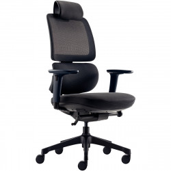 SIEGE FAUTEUIL ERGONOMIQUE SLAGEN SYNCHRONE BLOCAGES 4 POSITIONS DOSSIER REGLABLE H62CM A 70 CM RESILLE AVEC RENFORT LOMBAIRE RE