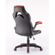 SIEGE FAUTEUIL GAMING NOIR ET ROUGE DOSSIER CONTACT PERMANENT ACCOUDOIRS RABATTABLES
