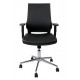 SIEGE ROTATIF FAUTEUIL SIMILI CUIR NOIR ASSISE AJUSTABLE