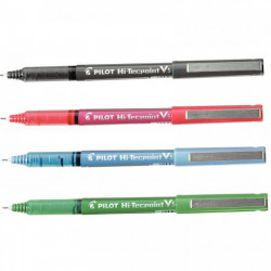 STYLOS ROLLER POINTE AIGUILLE HI-TECHPOINT V5 0,5MM POCHETTE DE 4 COULEURS ASSORTIES PILOT