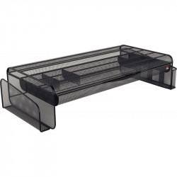 SUPPORT ÉCRAN ET ORGANISATEUR ERGONOMIQUE MESH NOIR L 55 cmXLarg : 26 cm + 2 cm (poignée tiroir)XH  12.5 cm.