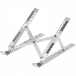 SUPPORT ORDINATEUR  PORTABLE P/6KG  PLIABLE ALU L24XP14.5XH16.5 290G 6 ANGLES D INCLINAISON   25x18x15cm (déplié).