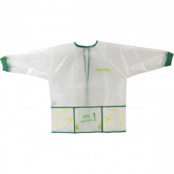 TABLIER ÉCOLOGIQUE ENFANT MODÈLE 3 - 5 ANS  COLORIS BLANC ET VERT