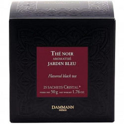 THÉ NOIR JARDIN BLEU RHUBARBE FRAISE DAMMANN BTE 25 SACHETS FAB France 