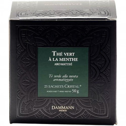 THÉ VERT BALI DAMMANN MENTHE  BTE 25 SACHETS FAB France 