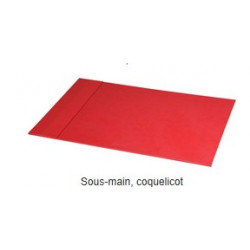 SOUS MAIN SIMILU CUIR L600X400XRABAT SUR LA GAUCHE COQUELICOT318903C