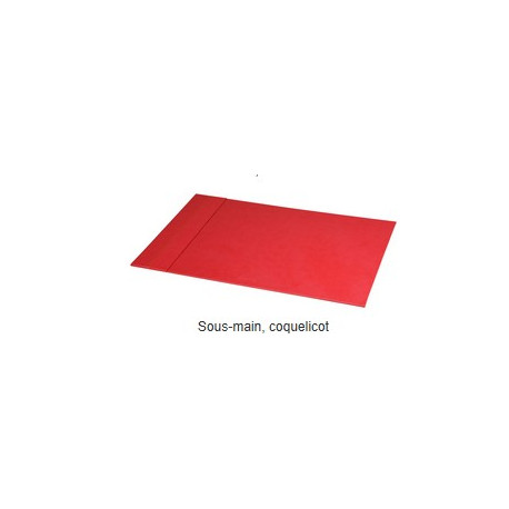 SOUS MAIN SIMILU CUIR L600X400XRABAT SUR LA GAUCHE COQUELICOT318903C