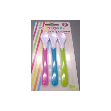 CUILLERE DOUCE 15X2X0.6CM POLYPRO LOTX3 COUL ASS A