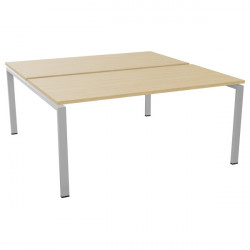 BUREAU FIXE DÉPART L160CM CONECT PLATEAU CHÊNE NATUREL/PIÈTEMENT ALU