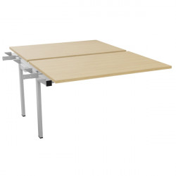 BUREAU FIXE SUIVANT L120CM CONECT PLATEAU CHÊNE NATUREL/PIÈTEMENT ALU