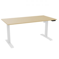 BUREAU REGLABLE  ELECTRIQUE ASSIS DEBOUT 80% RECYCLE PEFC AGEC  GUERALUT Z2 L140XP 80 EP 19 MM CHENE NATUREL /NOIR