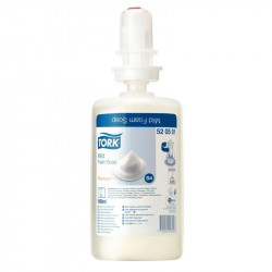 SAVON MOUSSE DOUX  PQT DE 6 RECHARGES DE 1L POUR DISTRIBUTEUR S4  SOIT 2500 DOSES ECOLABEL TORK 520101