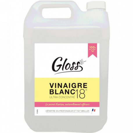  DE VINAIGRE BLANC 18° GLOSS BIDON 5L 