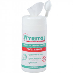 LINGETTE *BTE120*DÉSINFECTANTE MULTI-USAGES 2 EN 1 WYRITOL VIRUCIDE EN14476 FAB FRANCE