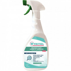 NETTOYANT DESINFECTANT 750ML MAIN/SURFACES/TEXTILE VIRUCIDE BACTERICIDE MICROBACTERICIDE LEVURICIDE CONTACT ALIM BIOCIDE 