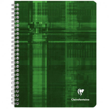 CAHIER SPIRALE 17X22 100P 90G Grands carreaux SEYES CLAIREFONTAINE PEFC - 100% recyclable - Fab France