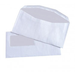 ENVELOPPE MISE SOUS PLI 80G FT 114X229 FENETRE 45X100 A PATE INVERSEE BTE 1000 COURONN