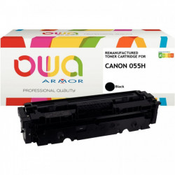 055H OWA ARMOR CARTOUCHE LASER NOIRE HAUTE CAPACITÉ P/CANON 055H