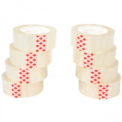 ADHÉSIF TRANSPARENT 19X33 **PQT8* ROULEAU  TOP PRIX 