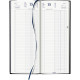AGENDA BANQUIER LONG 1 VOLUME NOIR 14.3x32.5cm 1 jour sur 2 pages