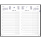 AGENDA COMPTOIR EURO/CENTIMES NOIR 15x27 cm. 12 mois de Janvier à Décembre. 1 jour par page