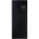 AGENDA LONG 1 JOUR EURO/CENTIMES NOIR 12,8x33cm 1 jour par page