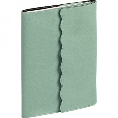 AGENDA SEMAINIER CALYPSO 16X24 VERT CÉLADON 13 mois de Décembre à Décembre. La semaine sur 2 pages