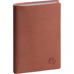 AGENDA SEMAINIER CANVAS 9X13CM TERRACOTTA 13 mois de août à août. La semaine sur 2 pages