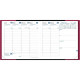 AGENDA SEMAINIER EXÉCUTIF CLUB 16X16CM FRAMBOISE 13 mois de Décembre à Décembre. La semaine sur 2 pages
