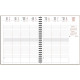 AGENDA SEMAINIER FOREVER 19,5X22,5CM LIN 13 mois Décembre à Décembre. La semaine sur 2 pages