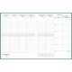 AGENDA SEMAINIER HORIZON 21X27CM BLEU CANARD 12 mois de Janvier à Décembre RDV par ½ heure de 7h à 21h