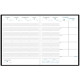 AGENDA SEMAINIER HORIZON 21X27CM NOIR 12 mois janvier à décembre. La semaine sur 2 pages