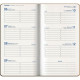 AGENDA SEMAINIER KRAFT 9X17CM COURBES 13 mois de décembre à décembre. 1 semaine sur 2 pages