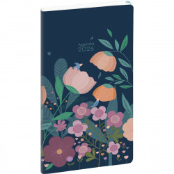 AGENDA SEMAINIER MINI LABO 9X17.5cm BLEU 12 mois, de Janvier à Décembre Semaine sur 2 pages