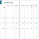 AGENDA SEMAINIER MINI LABO 9X17.5cm BLEU 12 mois, de Janvier à Décembre Semaine sur 2 pages