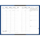AGENDA SEMAINIER MINISTRE CLUB 16X24CM NAVY 13 mois de Décembre à Décembre. La semaine sur 2 pages